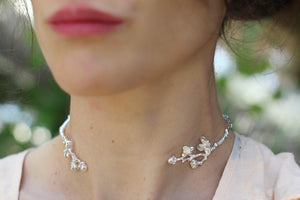 Magnolia Branch Floral Choker