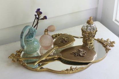 Antique Tulip Mirror Tray
