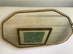 Antique Filigree Lace Mirror Tray