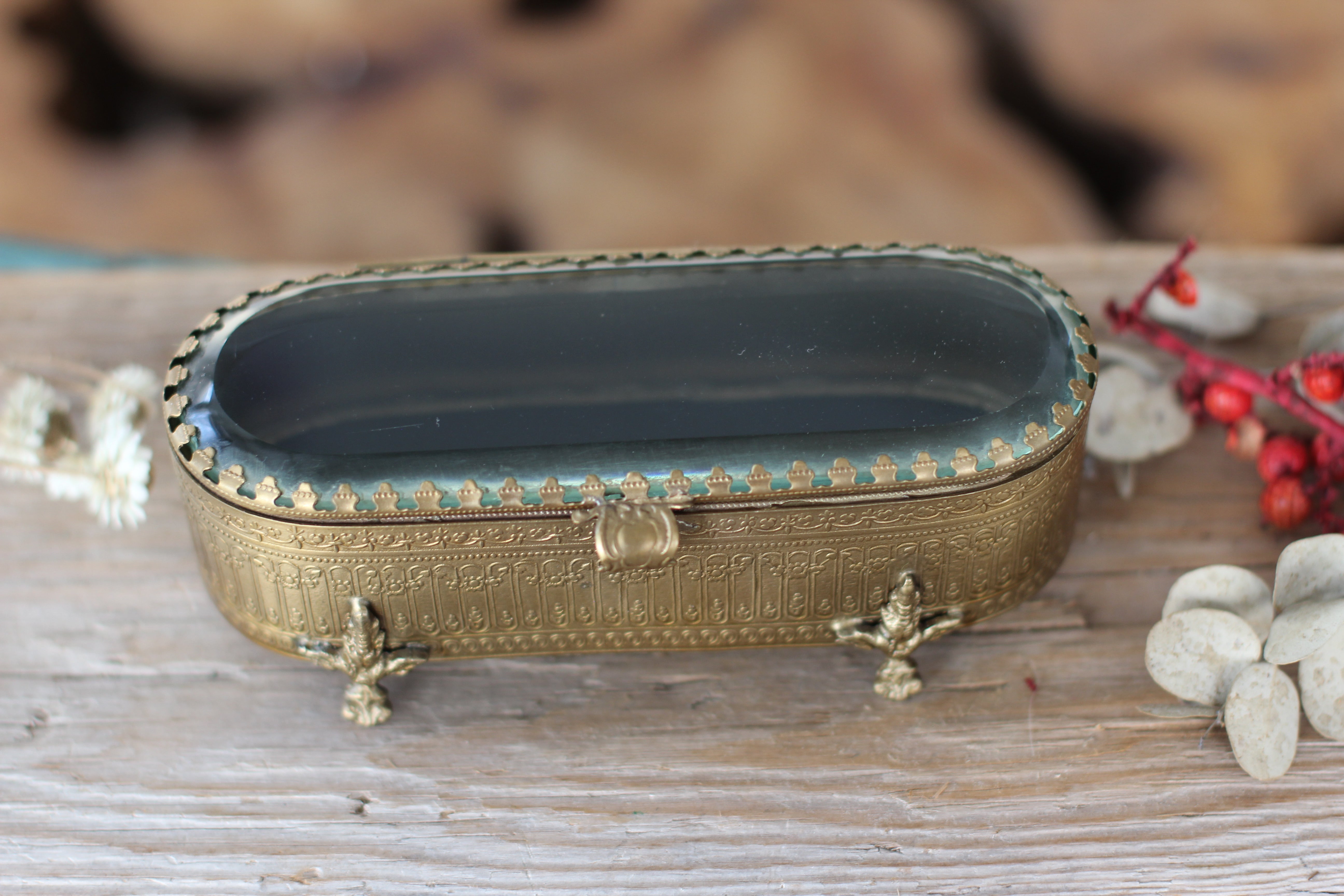 Antique Rare French Victorian Jewelry Box