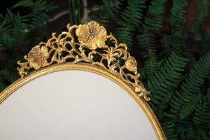 Antique Floral Dogwood Matson Mirror Tray