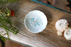 Antique Floral Porcelain Ring Dish