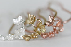 Floral Butterfly & Ladybug Hair Prong