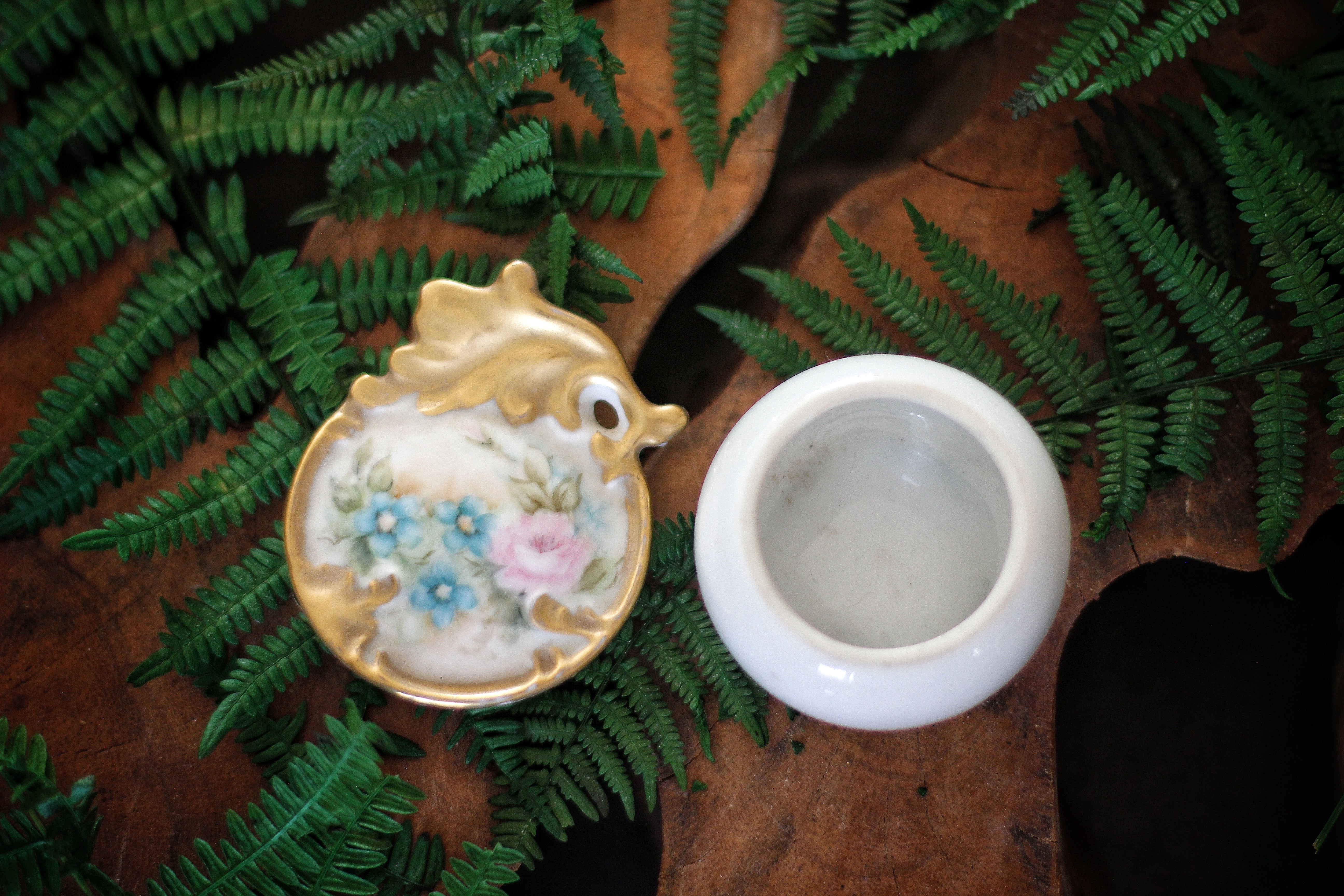 Vintage Floral Porcelain Trinket