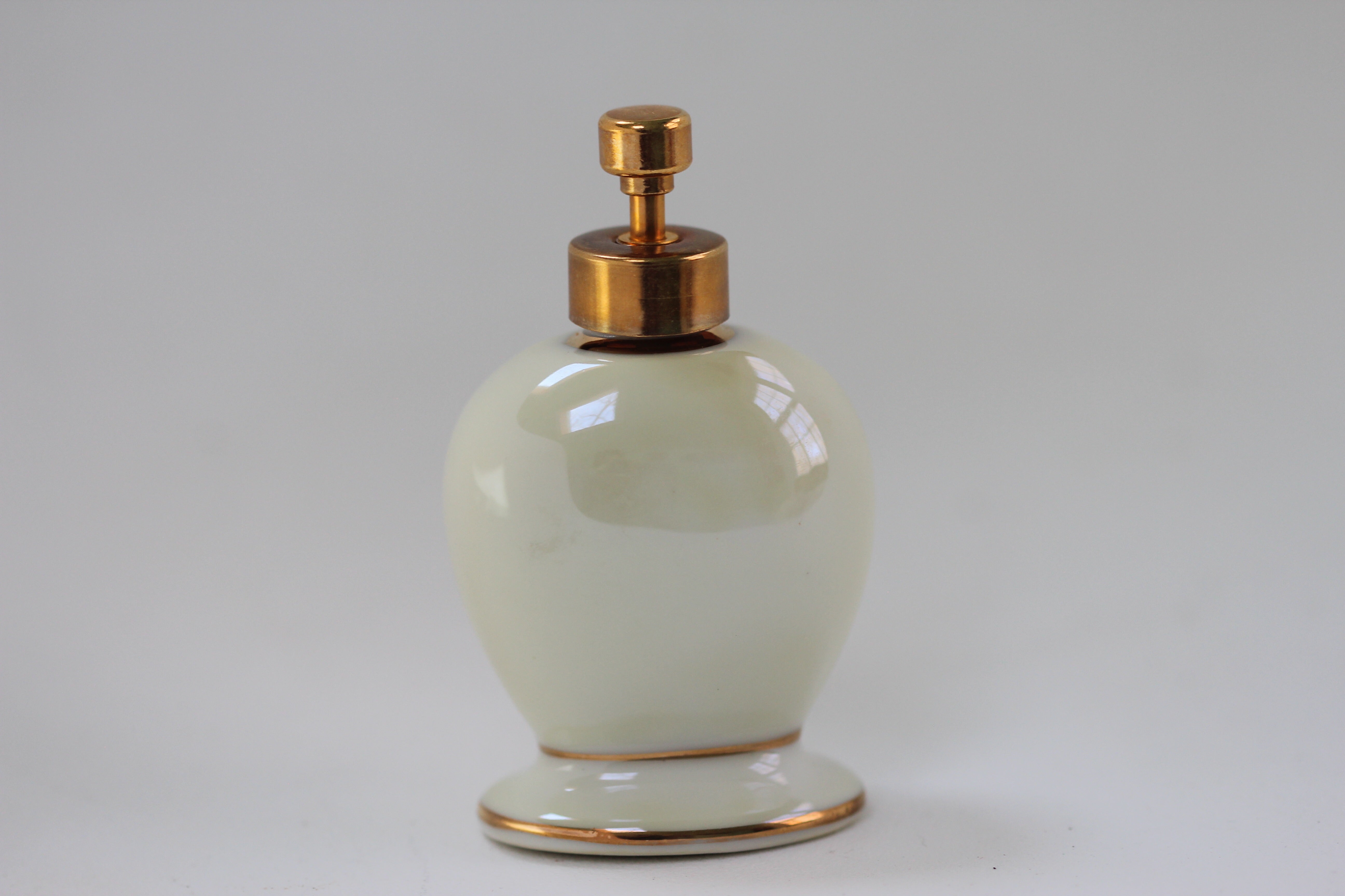 Antique Floral Porcelain Perfume Bottle
