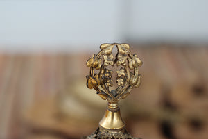 Antique Bronze Filigree Perfume Bottle