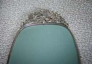 Antique Roses / Poppy Bronze Filigree Mirror Tray