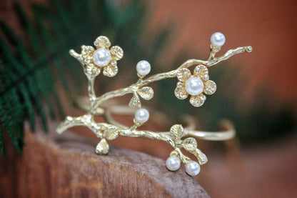 Royal Sakura / Cherry Blossom Branch Hair Prong