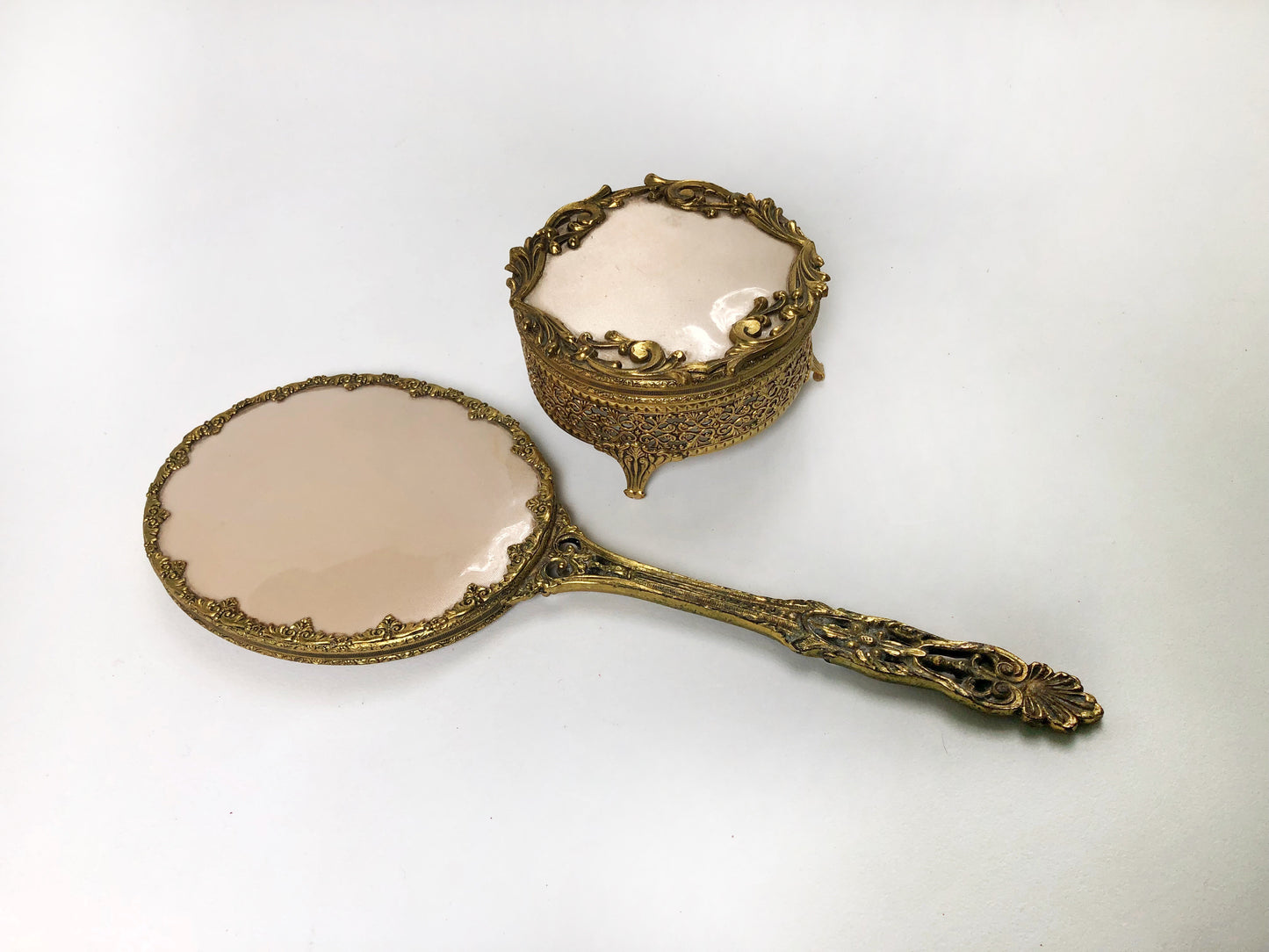 Antique Gilt Vanity Set