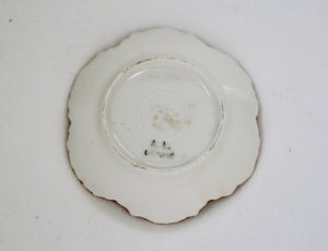 Antique Blue Floral Porcelain Ring Dish