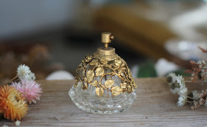 Antique Floral Roses Perfume Bottle