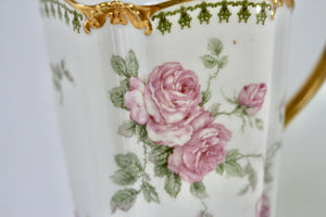 Vintage Limoges Floral Leaves Porcelain Tea Pot