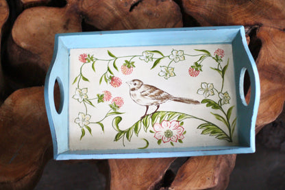 Antique Wood Bird Tray