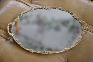 Antique Roses Matson Mirror Tray