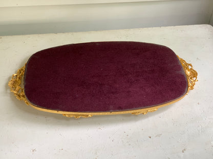 Antique Matson Sunflowers Mirror Tray