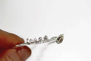 Preorder*** Dainty Crystal Lily of the Valley Floral Hair Prong