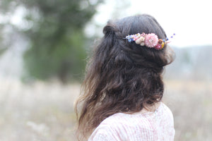 Preorder * Rustic Dried Flowers Hair Comb