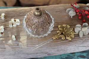 Antique Seashell Filigree Perfume Bottle