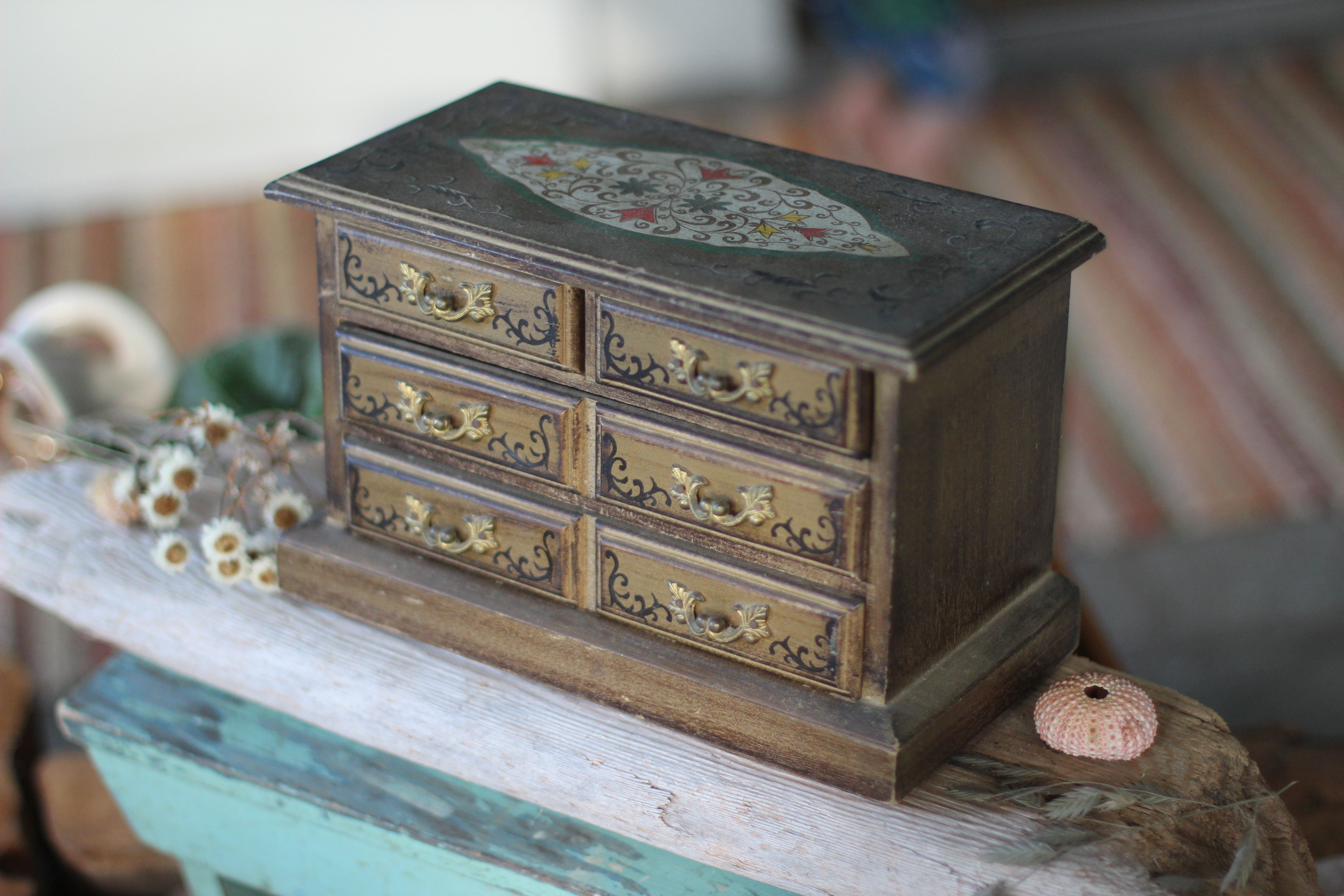 Wood Jewelry Box + Drawers