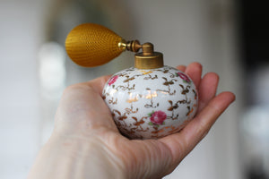 Antique Royal Bavaria Floral Porcelain Perfume Bottle