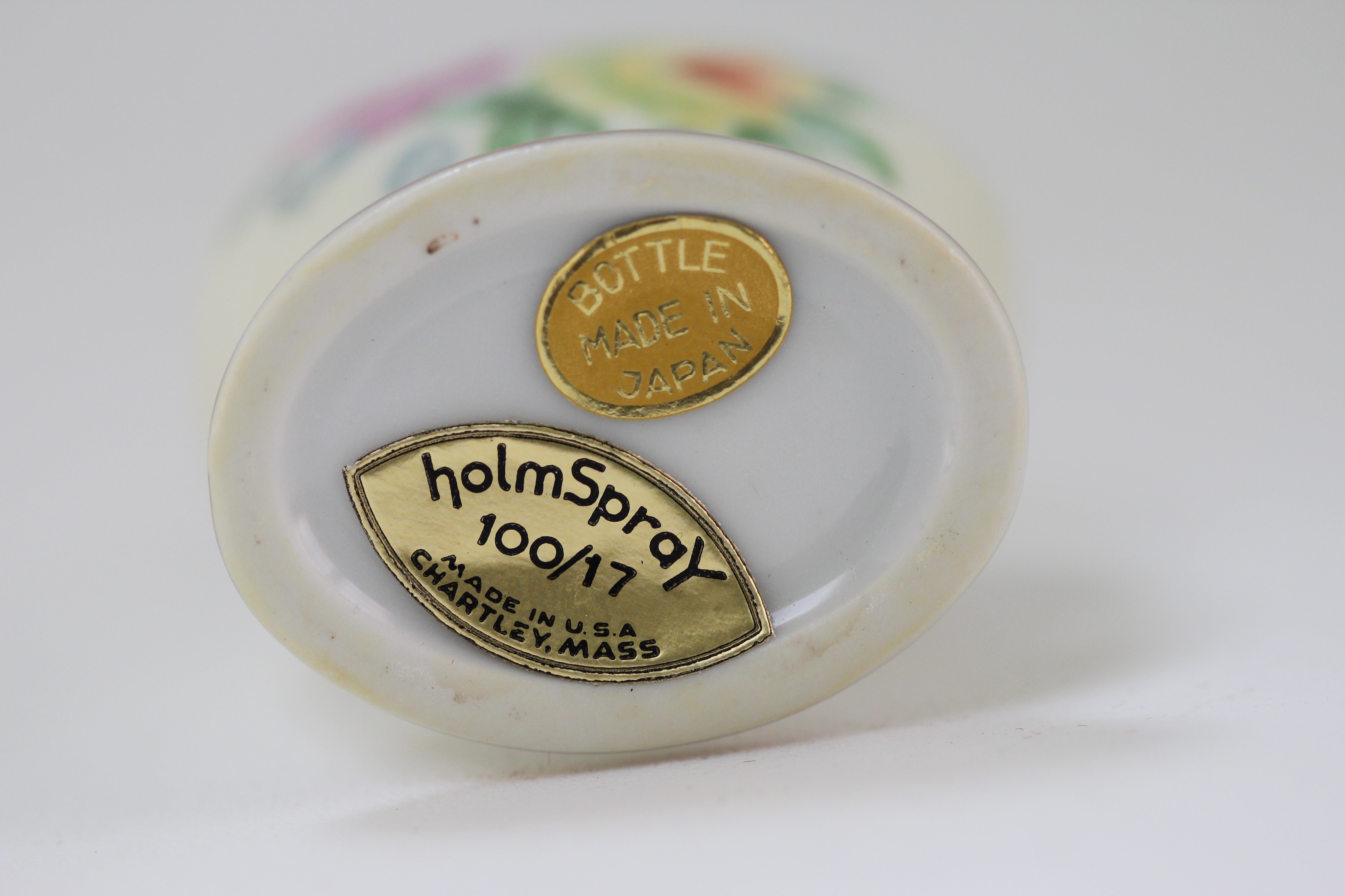 Antique Floral Porcelain Perfume Bottle