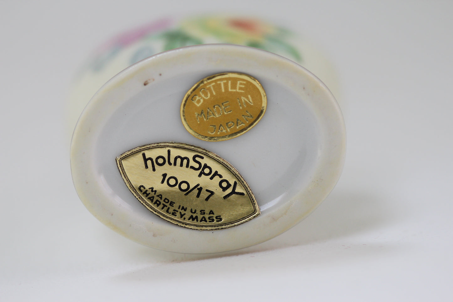 Antique Floral Porcelain Perfume Bottle