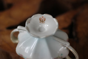 Antique R S Prussia Floral Porcelain Sugar Bowl