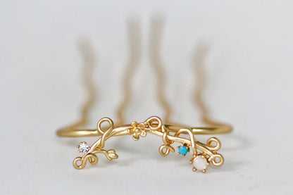 Turquoise Swirls Hair Prong
