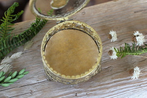 Vintage Rounded Floral Dogwood Jewelry Box