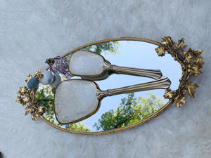 Antique Ivy Leaves Mirror Tray