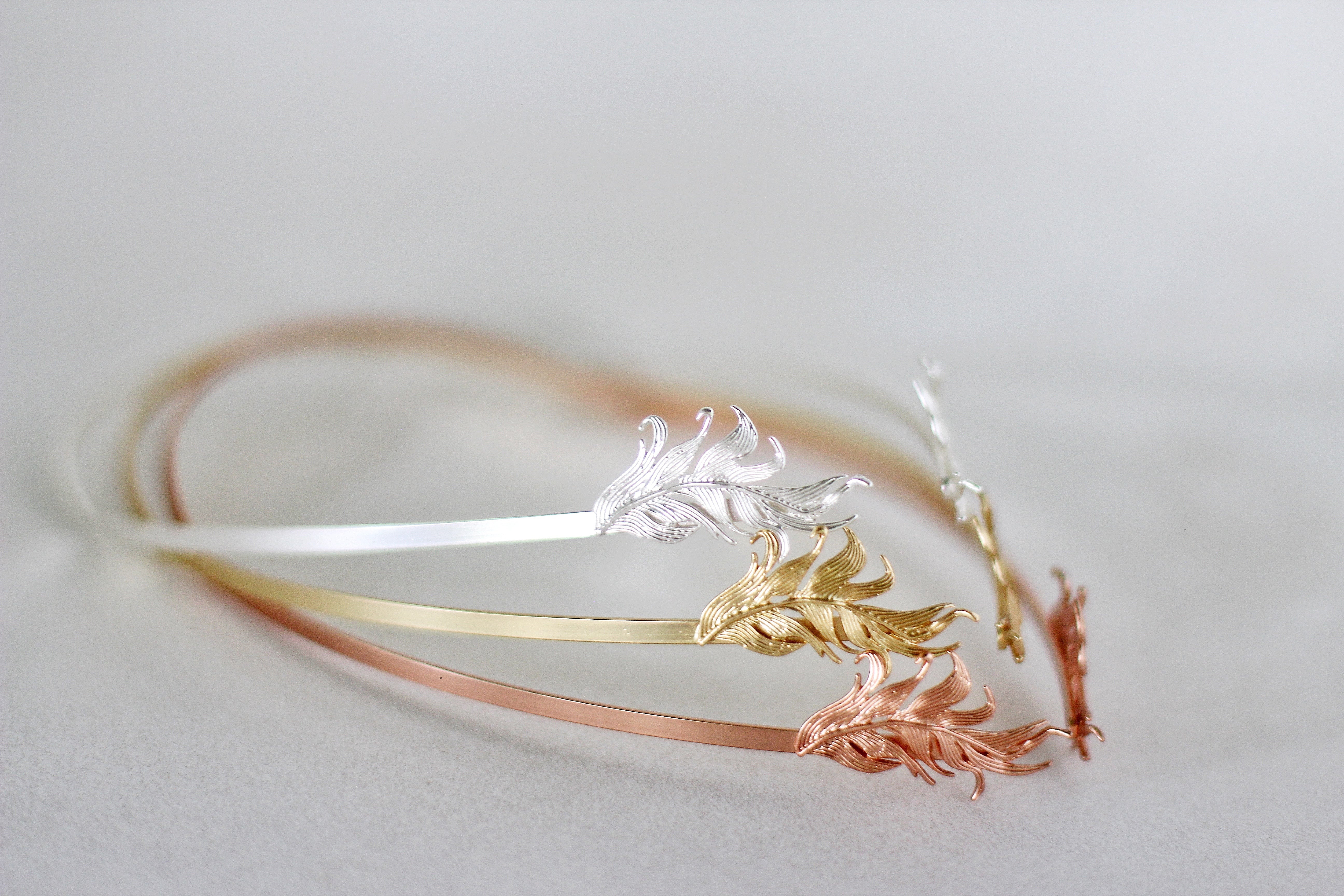 Swirly Feather Goddess Crown