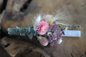 Dried Flowers, Herbs & Selenite Smudge Wand
