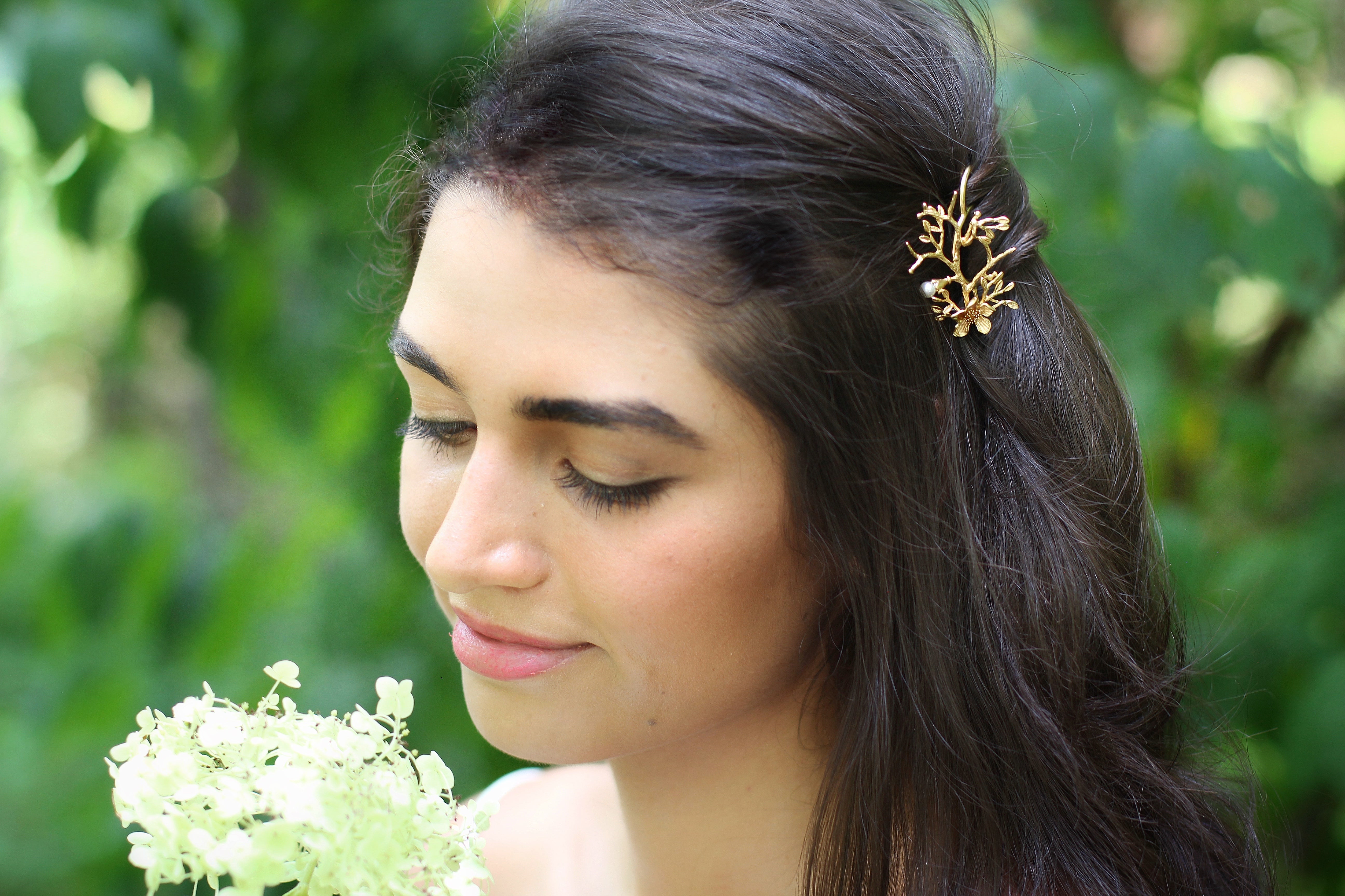 Wild Dogwood Branches Hair Prong