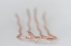 Tiny Branch & Seed Pearls Hair Prong