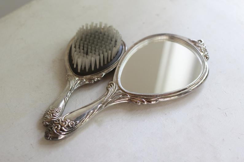 Vintage Silver Vanity Set