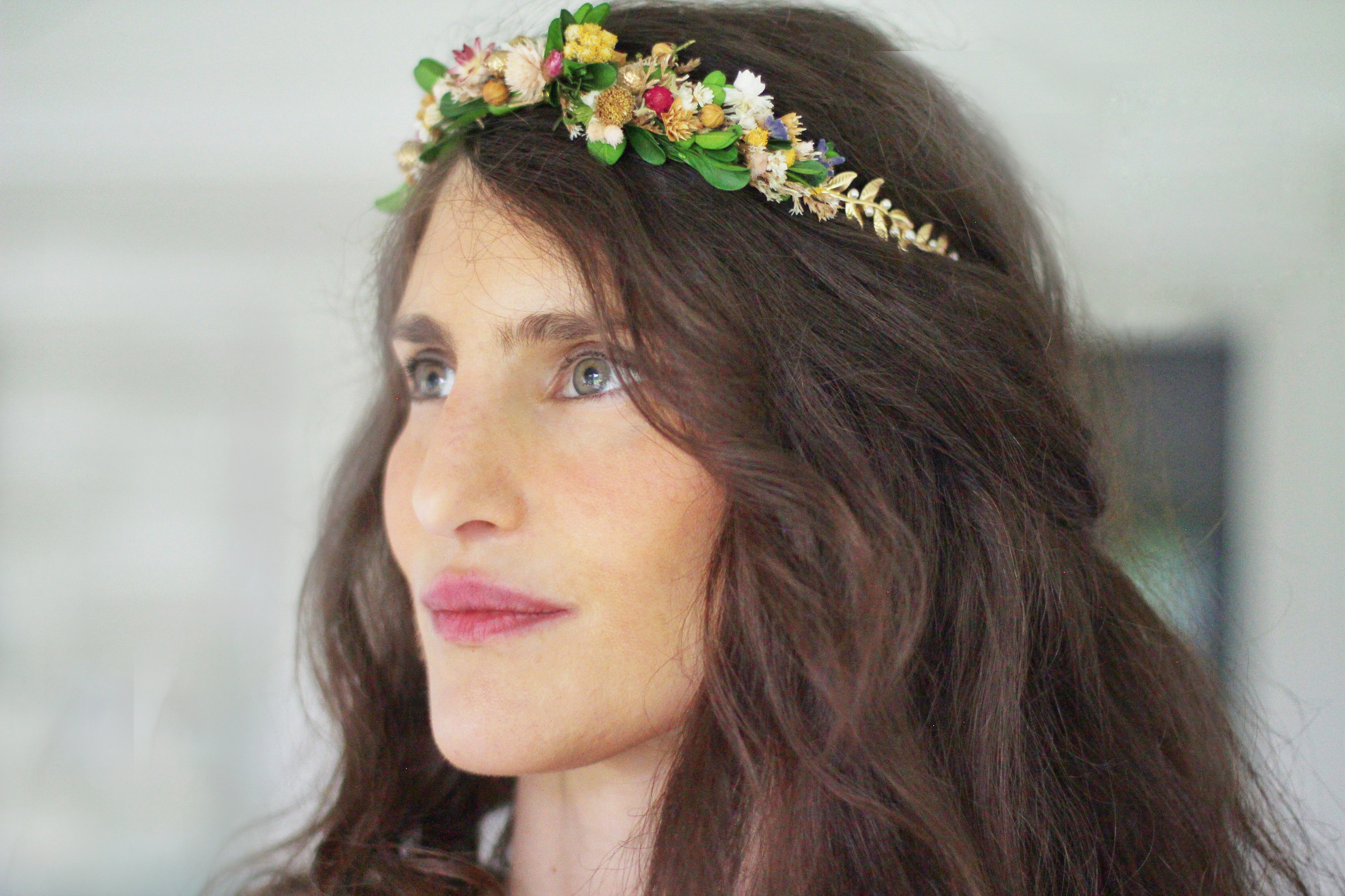 Preorder * Twigs & Pearls Goddess Crown With Dried Flowers