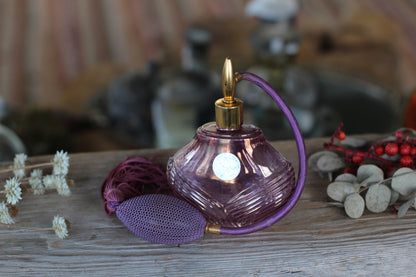 Antique Purple Long Spray Automizer Perfume Bottle