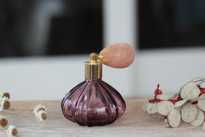 Vintage Purple Bulb Atomizer Perfume Bottle