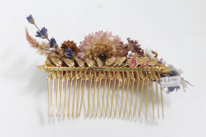 Preorder * Rustic Dried Flowers Hair Comb
