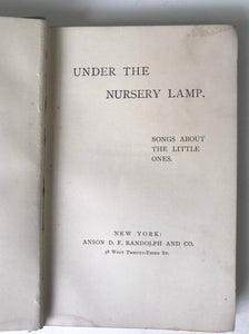 Antique Book, Under the Nursery Lamp, 1890, Hardback.