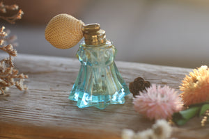 Vintage Irice Green Atomizer Perfume Bottle