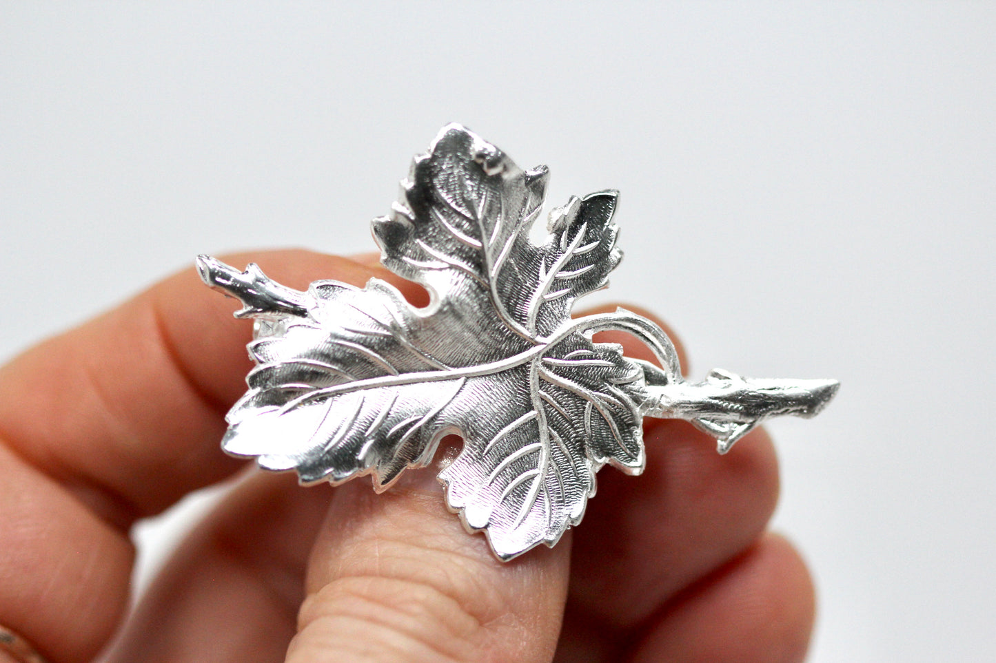 Fig Leaf & Branch Brooch