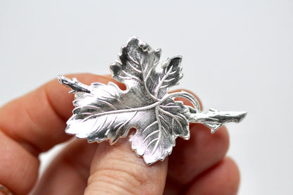 Fig Leaf & Branch Brooch