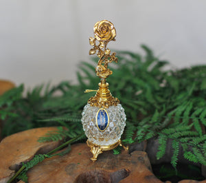 Antique Stylebuilt Tall Rose Perfume Bottle