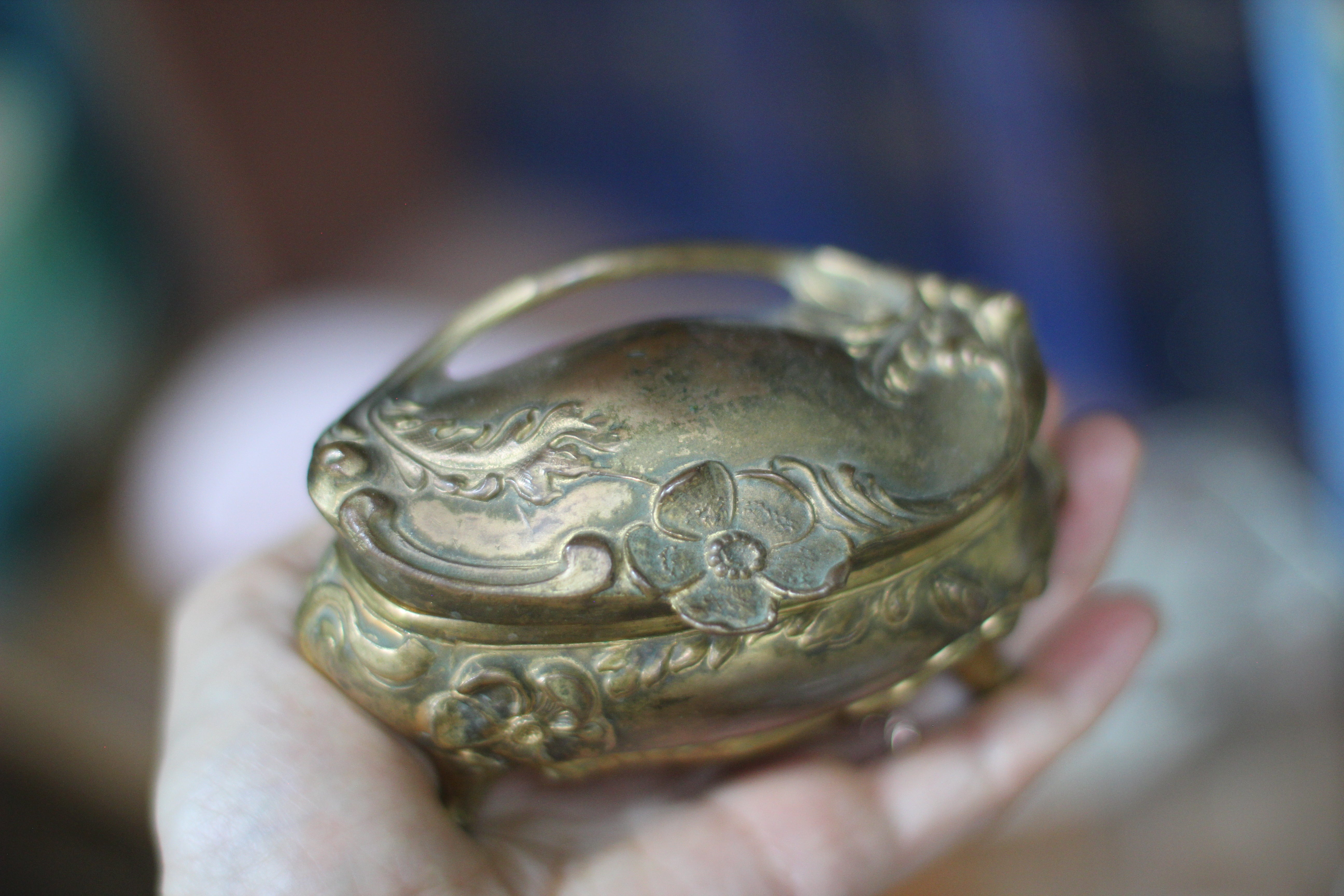 Original Antique Art Nouveau Jewelry Box