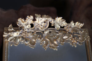 Antique Rectangle Ivy Leaves Mirror Tray