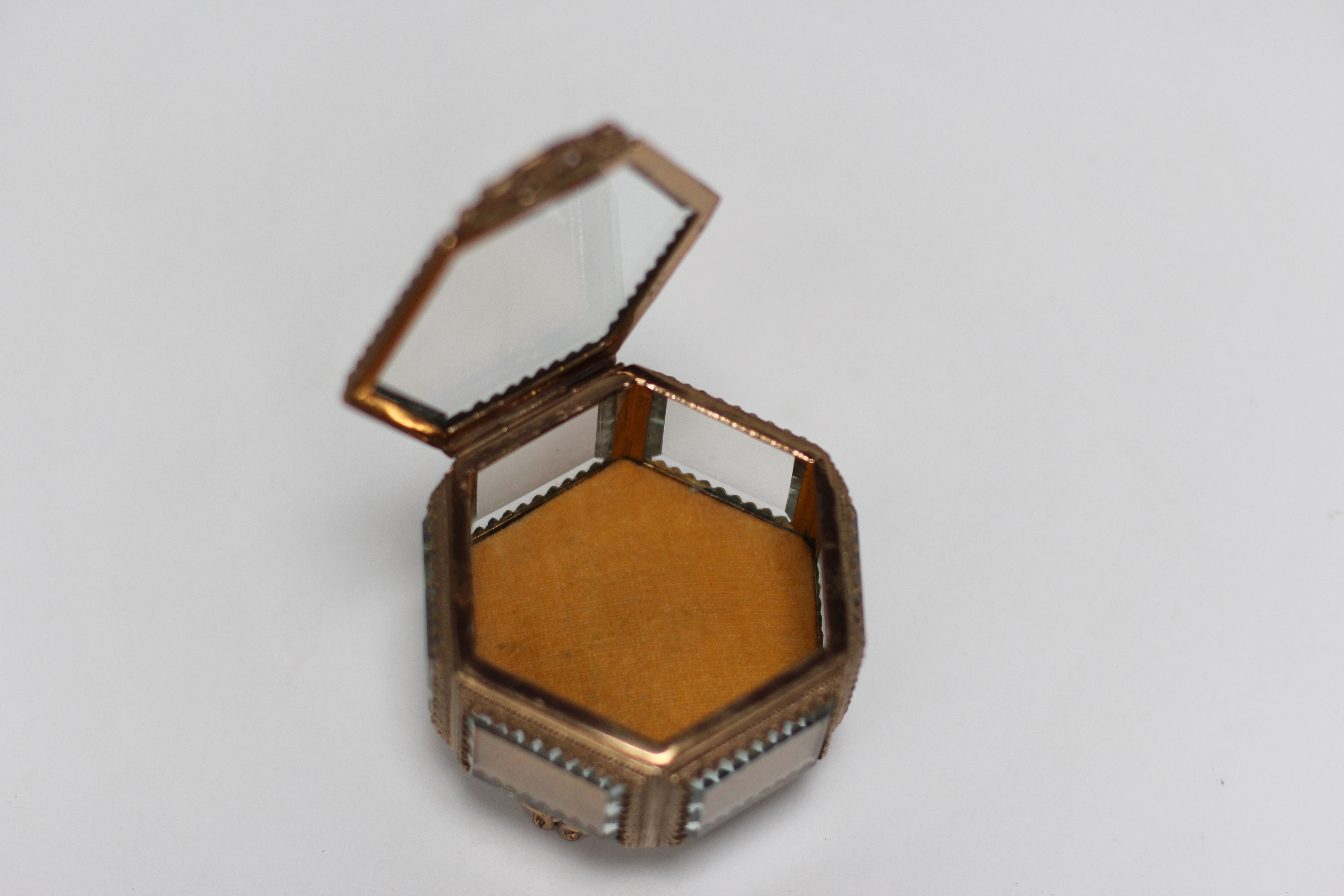 Antique Hexagon Jewelry Box