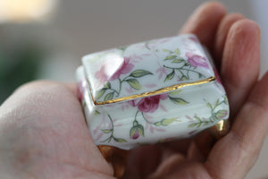 Antique Tiny Floral Porcelain Trinket