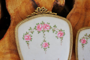 Antique Guilloche Roses Vanity Set