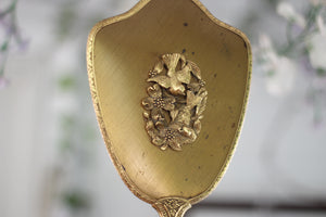 Antique Bronze Matson Birds Hand Mirror